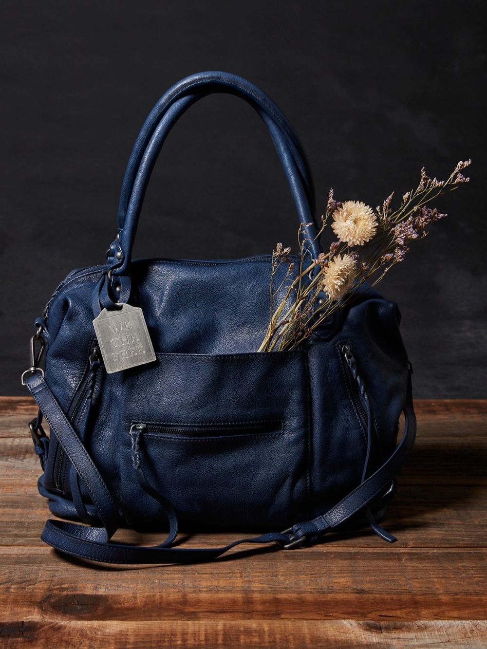 Rare and hard-to-find We The Free Emerson Tote Bag in the gorgeous Dark Rinse